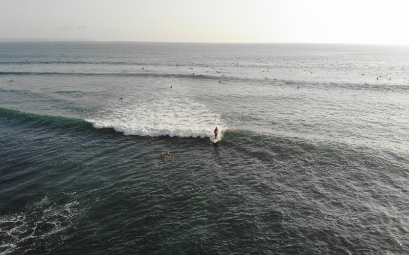 Surfing in Canggu